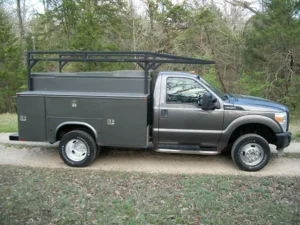 Dark Grey 2014 Ford F 350 4x4 Utility bed at Mattox Auto Sales