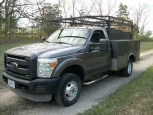 Dark Grey 2014 Ford F 350 4x4 Utility bed at Mattox Auto Sales